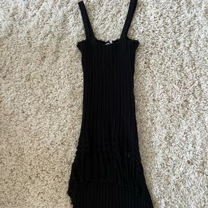 MaisonCléo Chloe Black Organic Cotton Knitted Dress